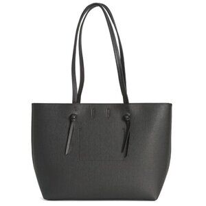 Indigo Women's Black Leather Handbag Tote Bag Large